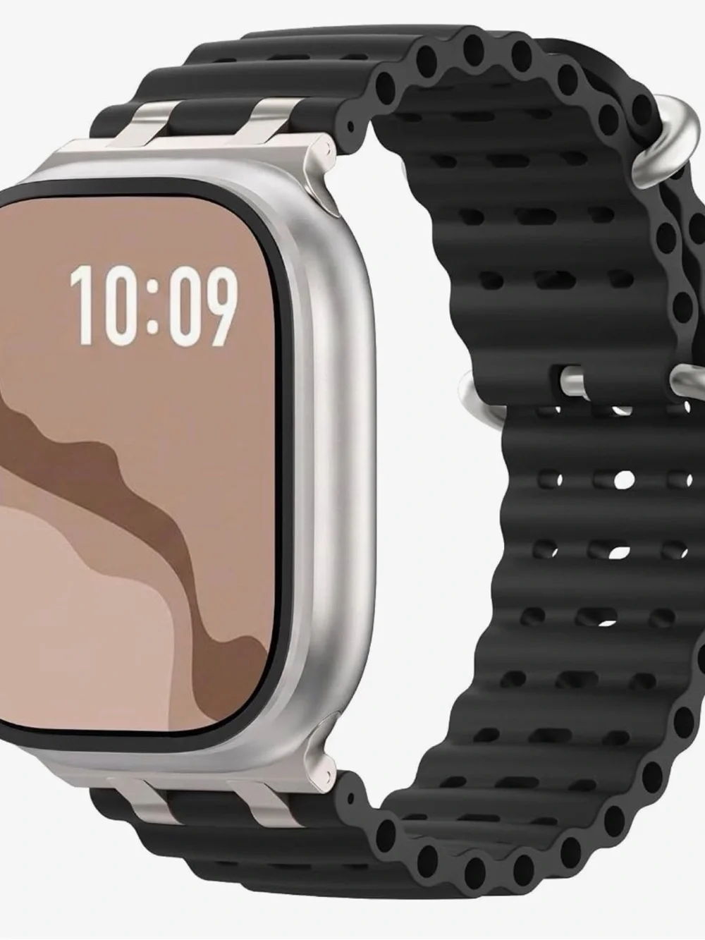 Astorgos Apple Watch Ocean Bands Black & Olive Green Set of 2